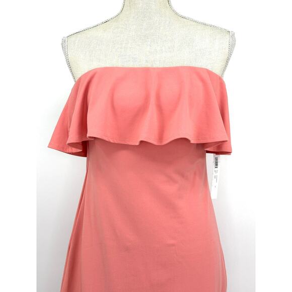Susana Monaco Strapless Ruffle Midi Dress in Lotus‎ [ Large ] - Picture 4 of 8